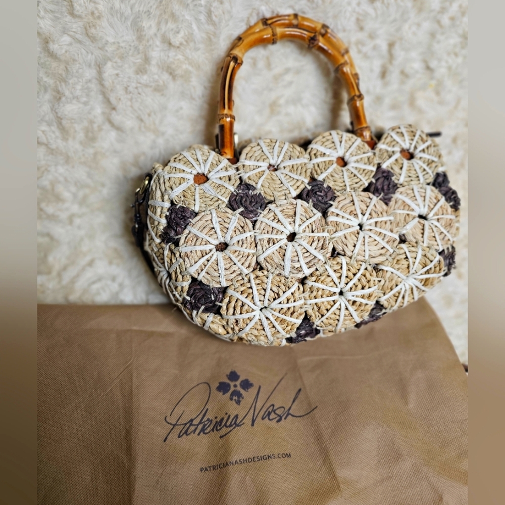 Patricia Nash Woven Tan and Brown Handbag